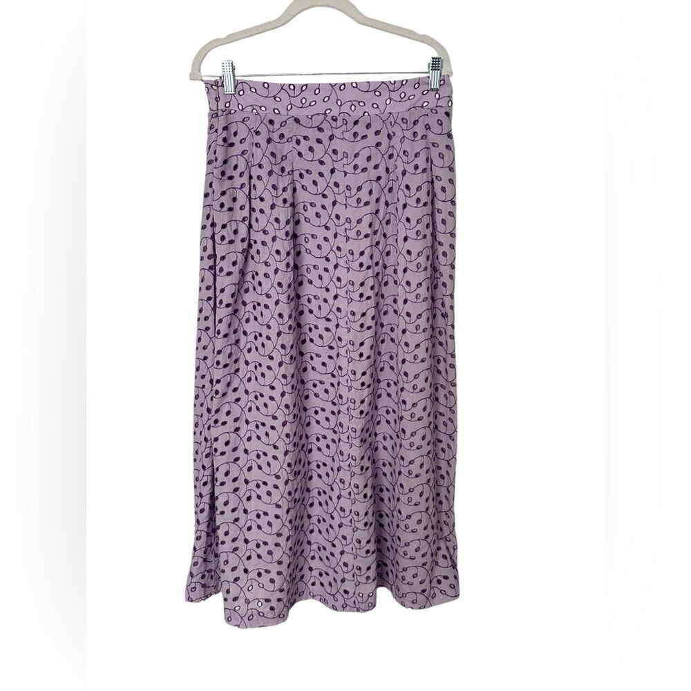 Momoni Zelda Maxi Skirt in Lilac Eyelet| Size 8 - Picture 6 of 10